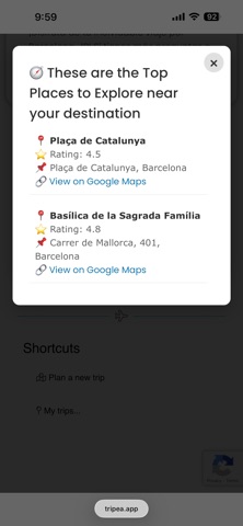 Tripea screenshot