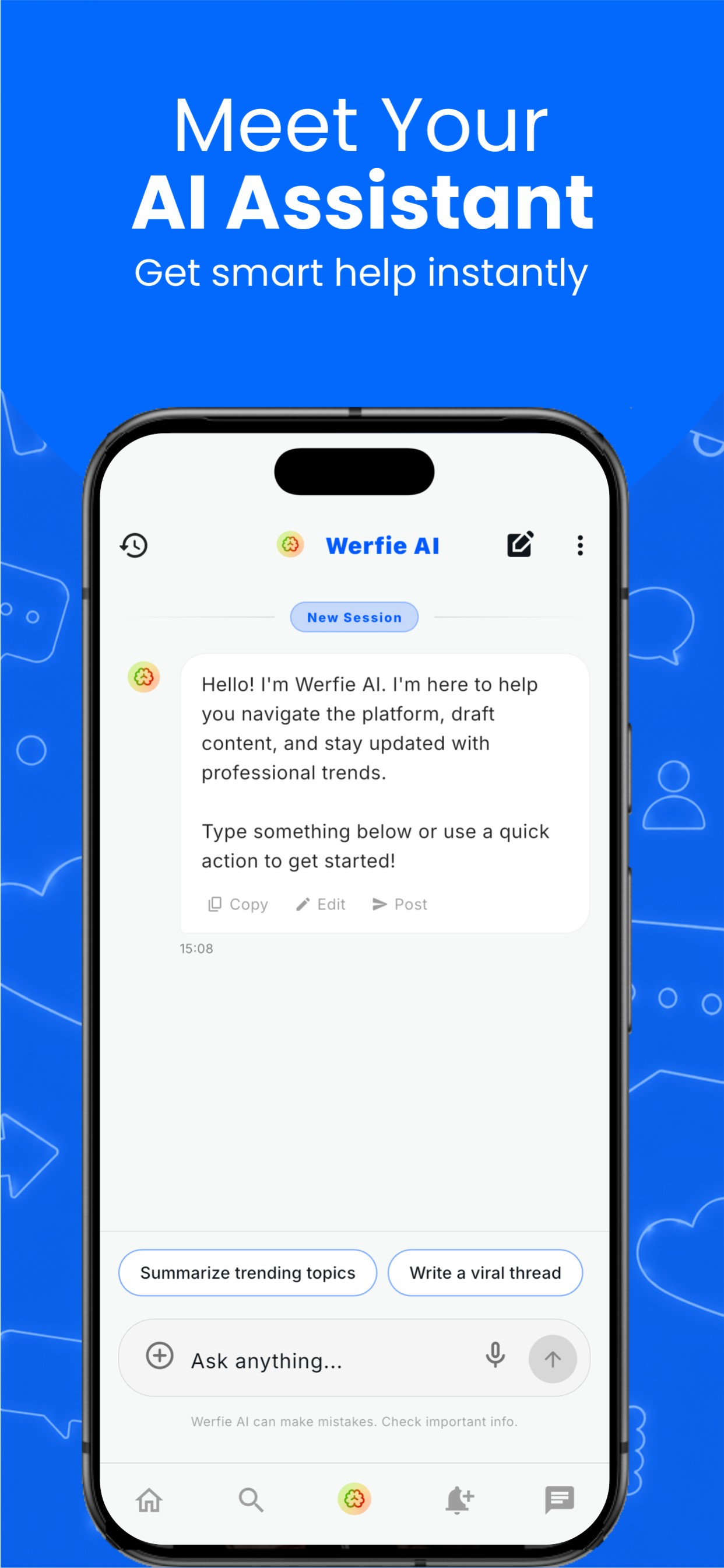 Werfie: Create a post screenshot 6