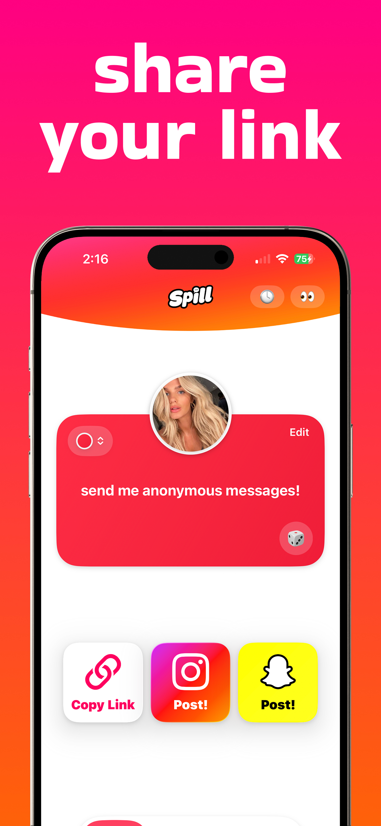 Spill - Anonymous Messages screenshot 4