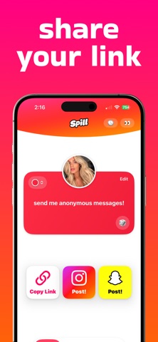 Spill - Anonymous Messages screenshot