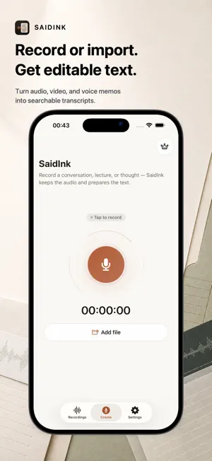 SaidInk: Audio to Text screenshot 1