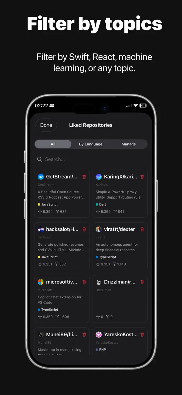 #4. GitHubba - Discover Repos (iOS) di: Cihat Salik