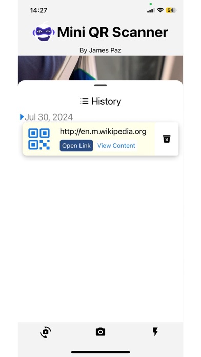 Mini-QR Scanner Screenshot 3 of 4