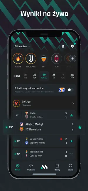 Meczyki: Wyniki na żywo, newsy iPhone screenshot 1