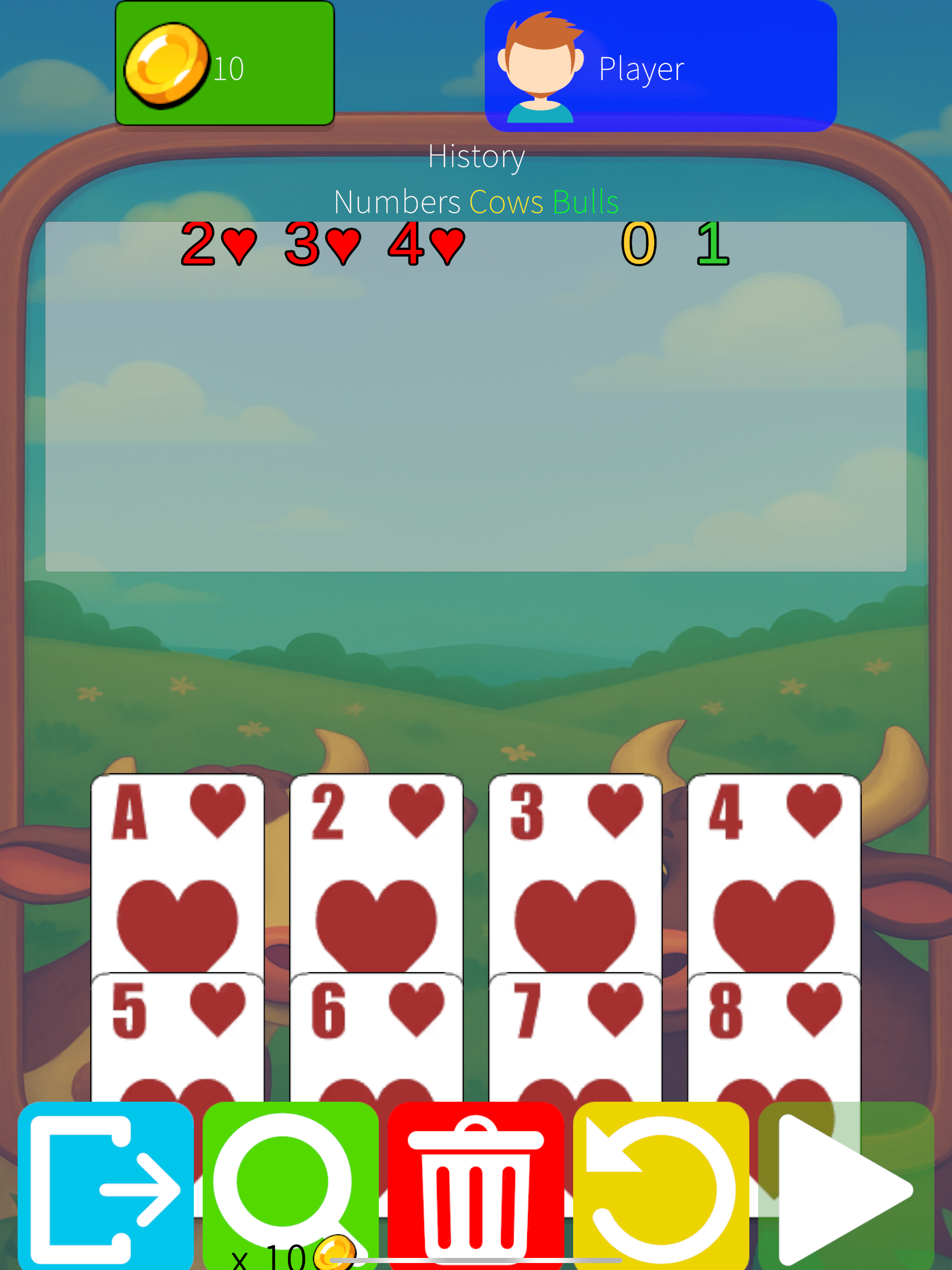 Bulls And Cows Puzzle Game screenshot 8