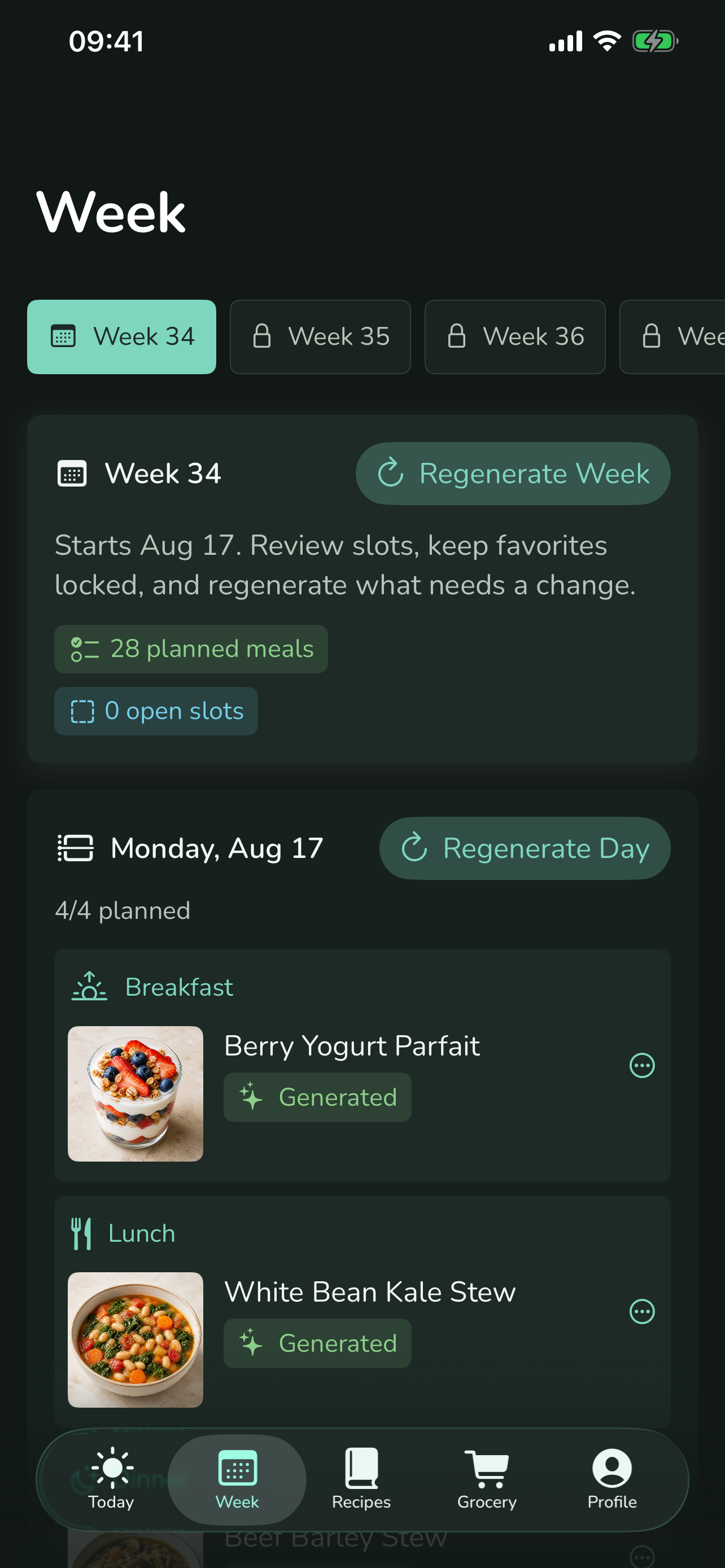 MyMealPlanner - Weekly Meals screenshot 2