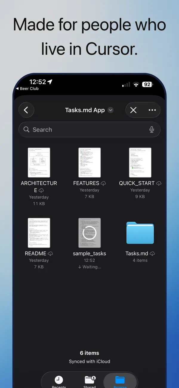 #1. Tasks.md (iOS) Av: Mason Earl