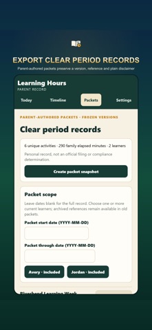 Homeschool Hours & Attendance iPhone screenshot