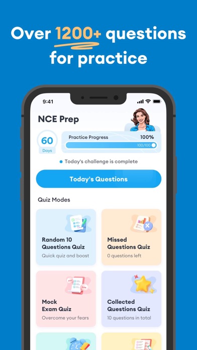 NCE Exam Prep 2026 iPhone screenshot 1 - Education app