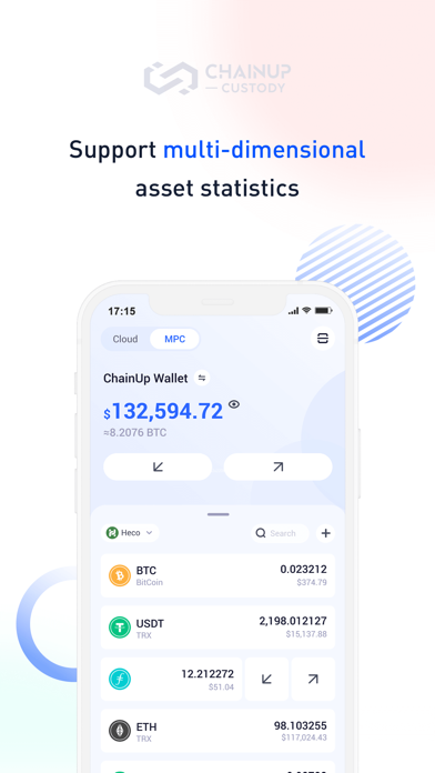 ChainUp Custody:  Institutions Screenshot