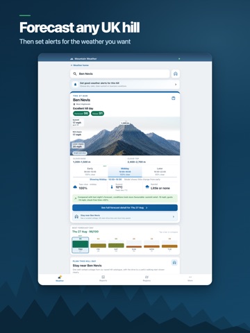 Mountain Weather iPad screenshot 1