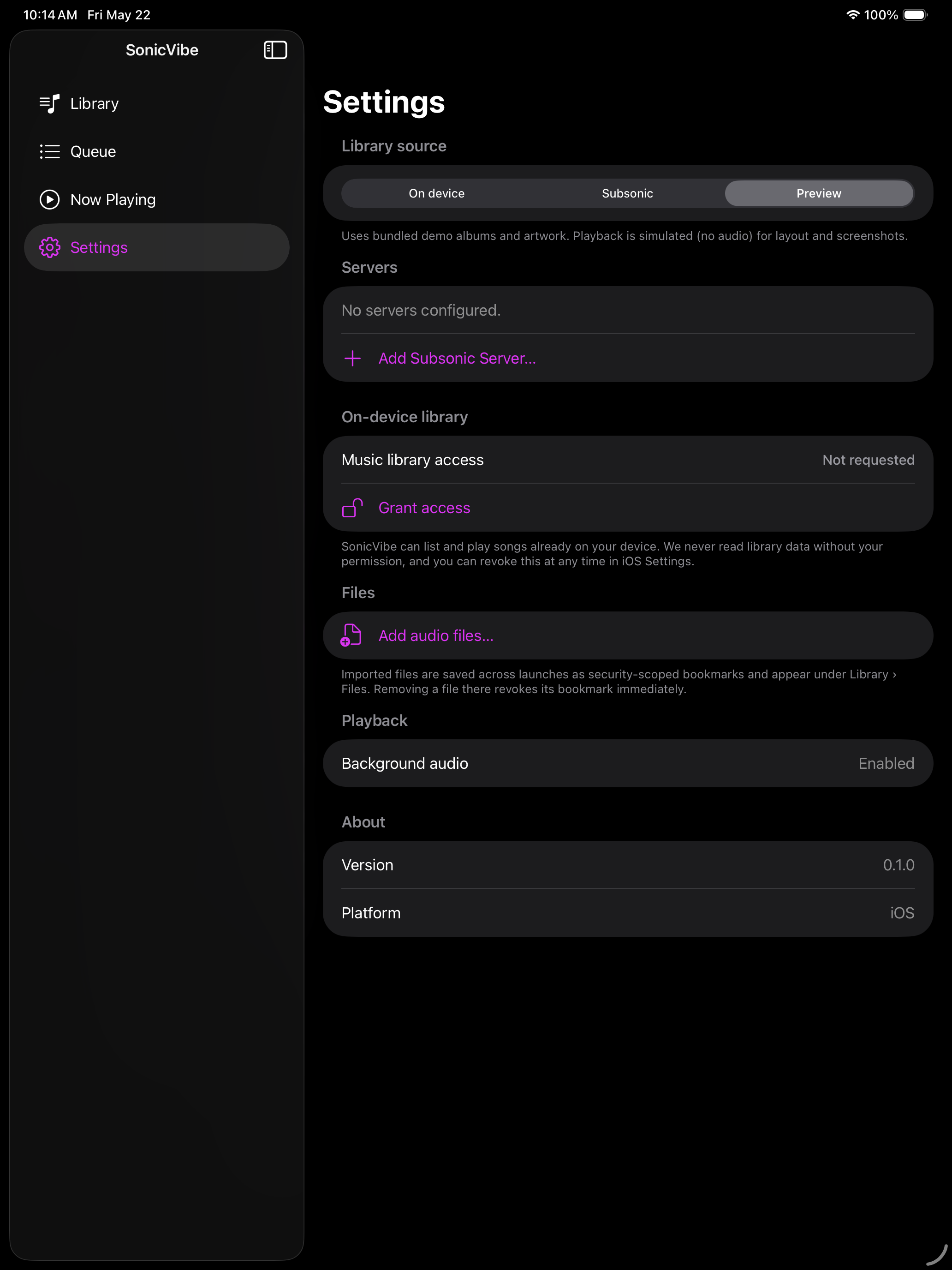 SonicVibe Music Player