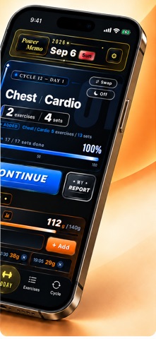 Power Memo: Workout Tracker Screenshot 1 of 9
