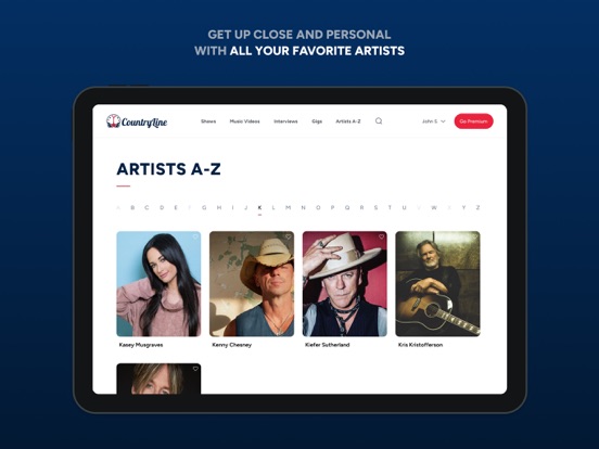CountryLine: music, videos iPad screenshot 4 - Entertainment app