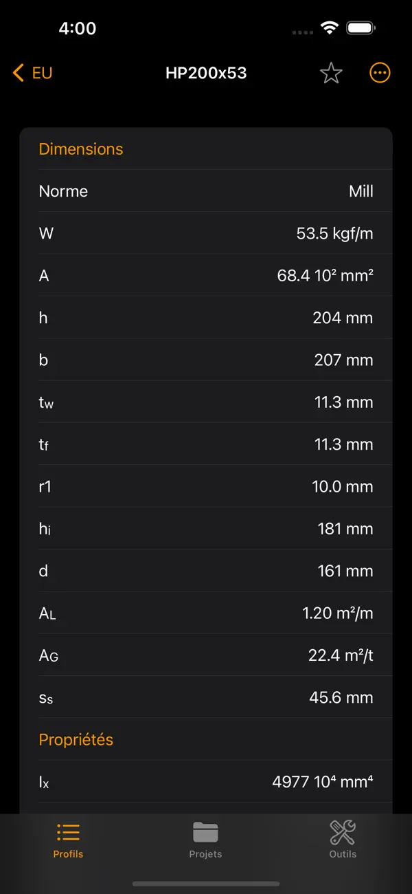 Screenshot #2 pour Steel Profiles