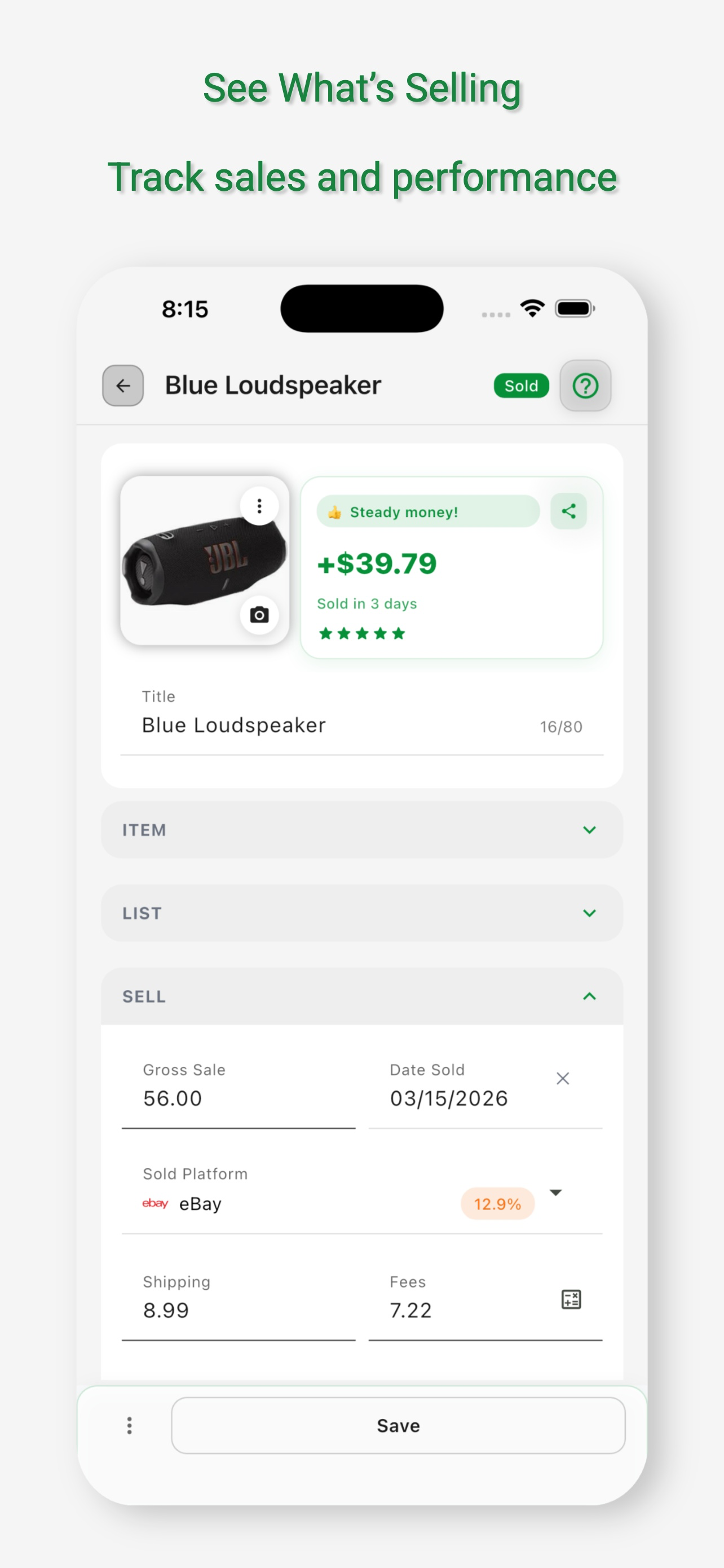 Flippd: Reseller Inventory