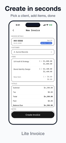 Lite Invoice - Invoice Maker Screenshot 3 of 6