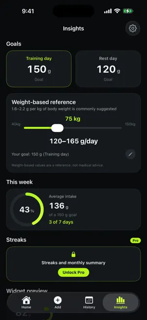 Protein Count — protein log screenshot 4