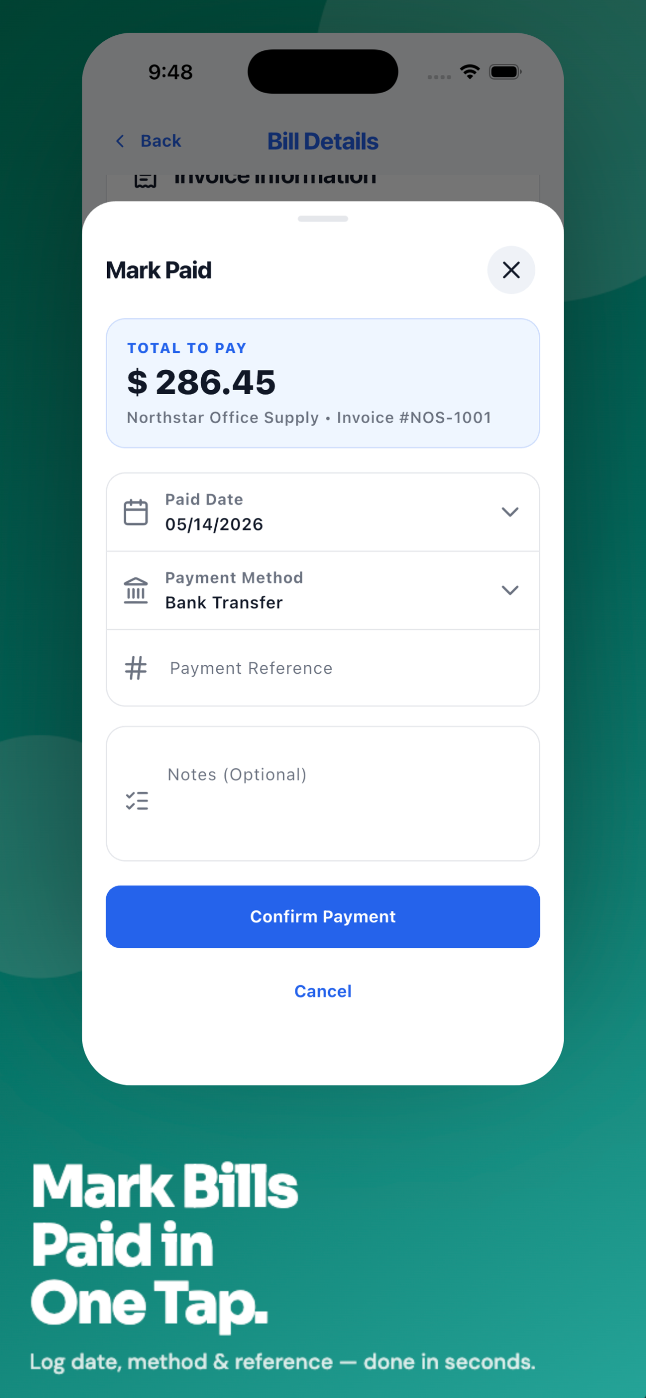Bill Tracker- PayTrack Vendor screenshot 6