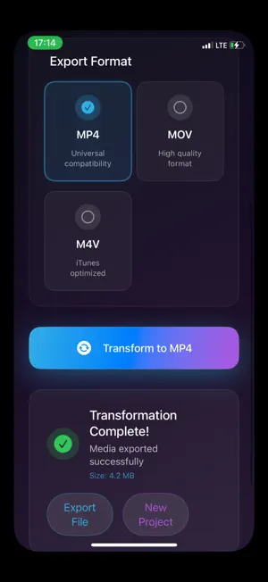 Video Converter -MOV, MP4, M4V screenshot 2