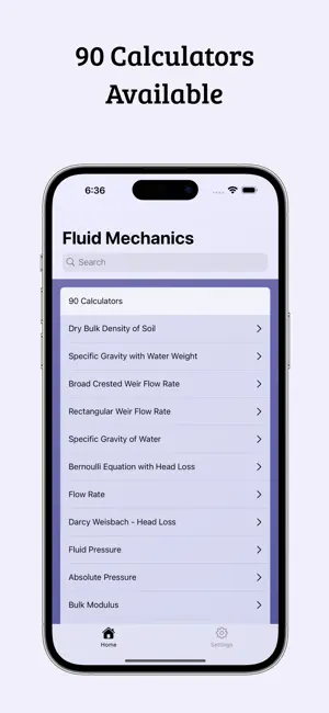 Fluid Mechanics Calculator screenshot 1