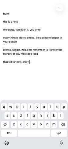 Note & Widget screenshot