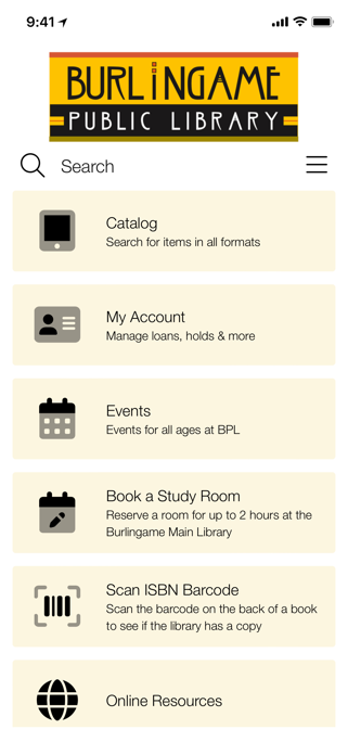 Burlingame Library Screenshot 1 of 6