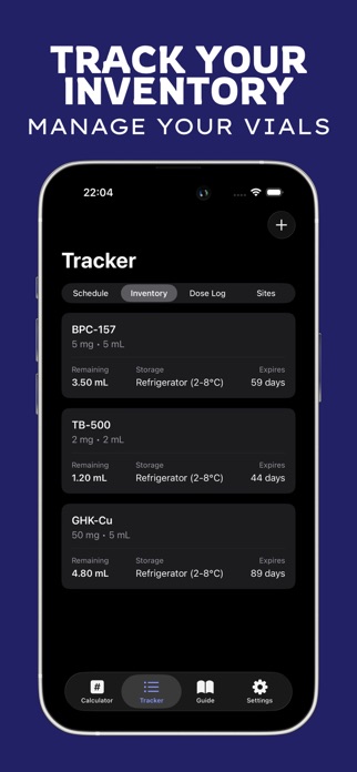 Peptide Calculator & Tracker Screenshot 4 of 6