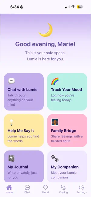 Lumie: Teen Mental Health screenshot 1