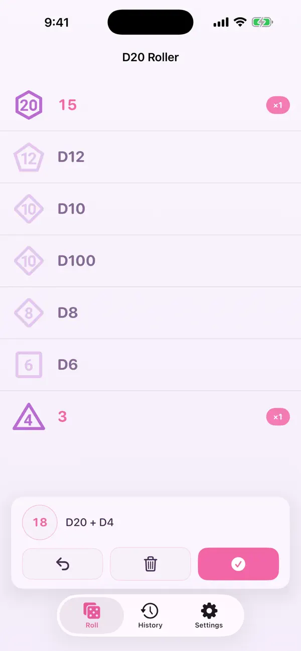 Screenshot #3 pour D20 Roller