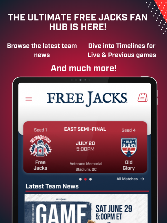 Free Jacks Rugby iPad screenshot 1 - Sports app