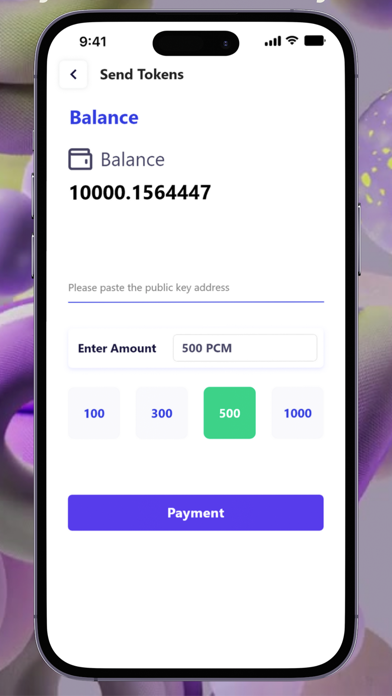 PCM Wallet Screenshot
