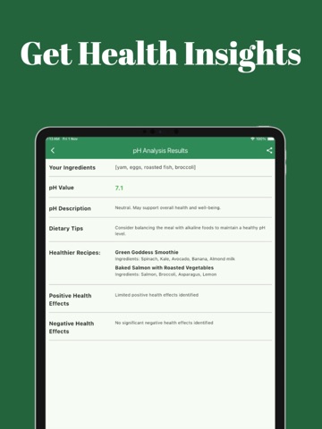 Food Doctor - Diet pH Checker iPad screenshot