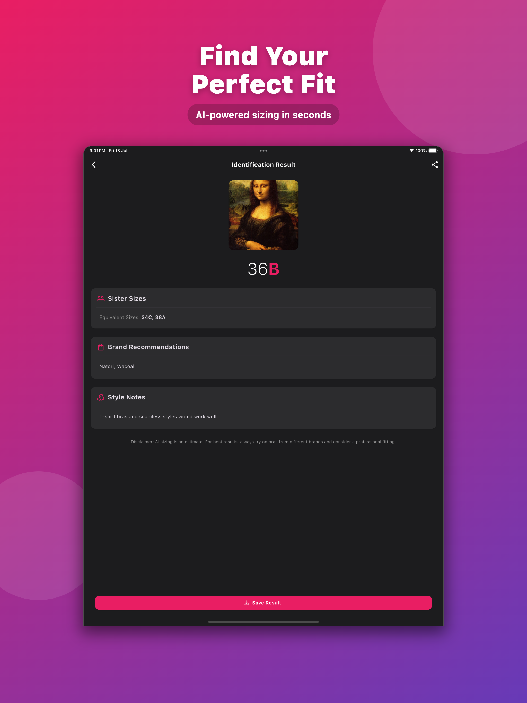 AI Bra Size Identifier