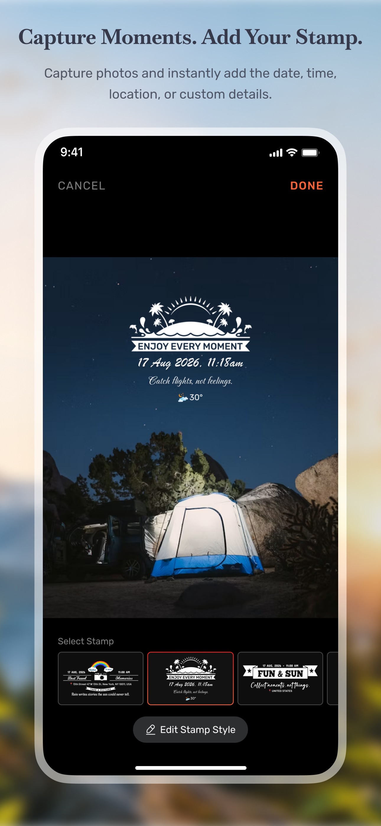 Screenshot 4 of Autostamp: Timestamp Camera