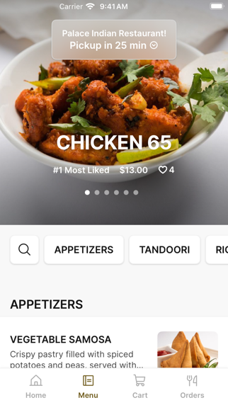 Palace Indian Restaurant iPhone screenshot 2 - Food & Drink app
