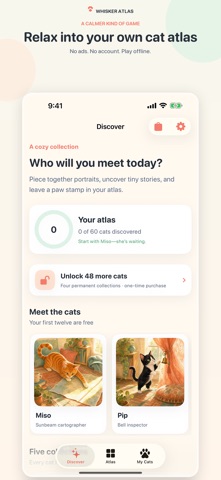 Whisker Atlas: Cat Puzzle Game iPhone screenshot