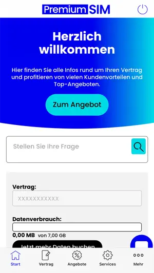 PremiumSIM Servicewelt screenshot 1