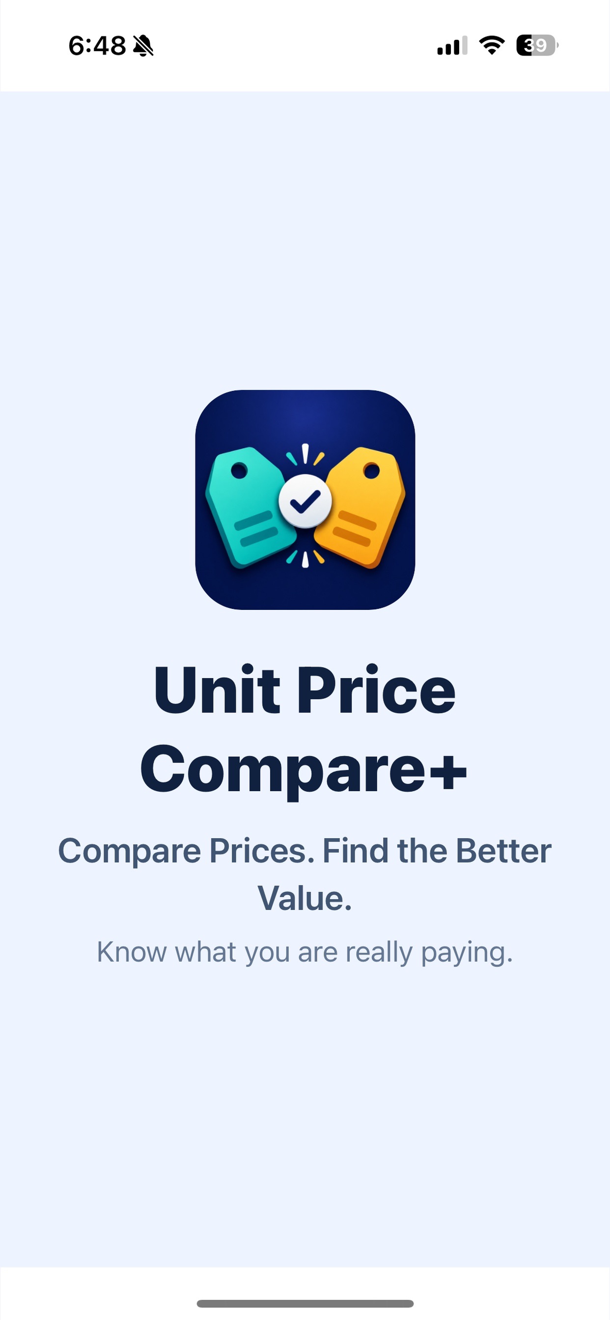 Screenshot 1 of Unit Price Compare+