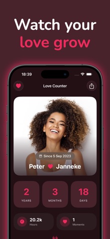 Love Counter & Tracker - Amora iPhone screenshot