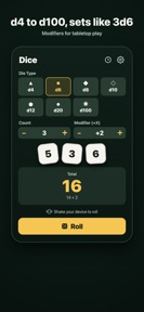 Dice Roller: Shake to Roll screenshot