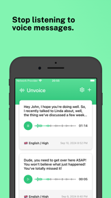Unvoice: Voice Message to Text screenshot