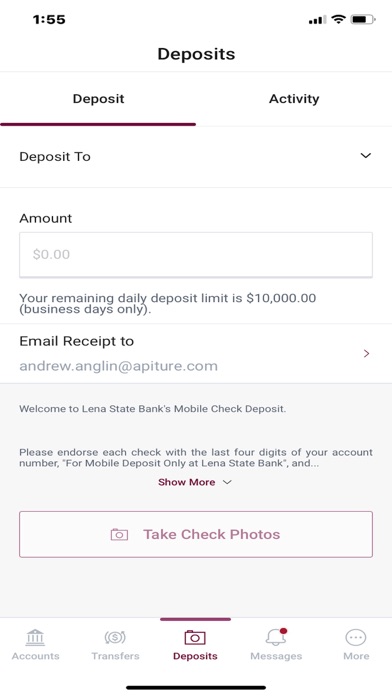 Lena State Bank Mobile Banking Screenshot