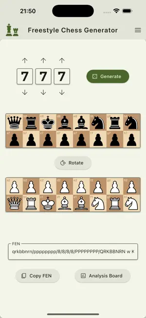 Freestyle Chess Generator screenshot 1