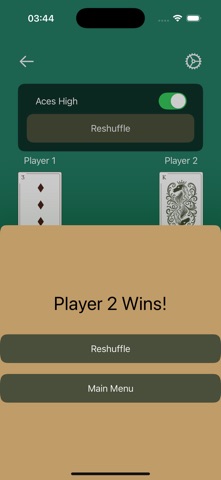 Highest Card Wins iPhone screenshot