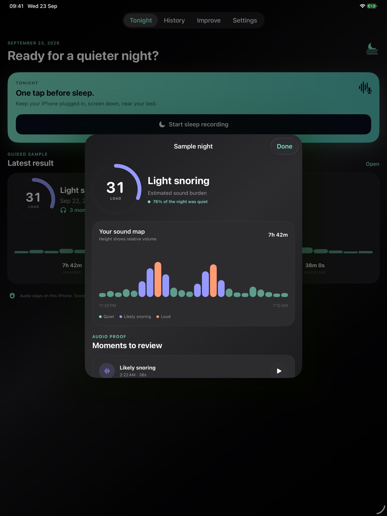 Screenshot 7 of SnoreLog: Snore Recorder