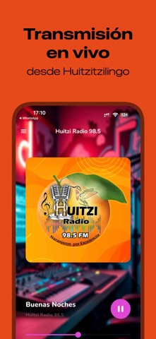 Huitzi Radio 98.5 iPhone screenshot