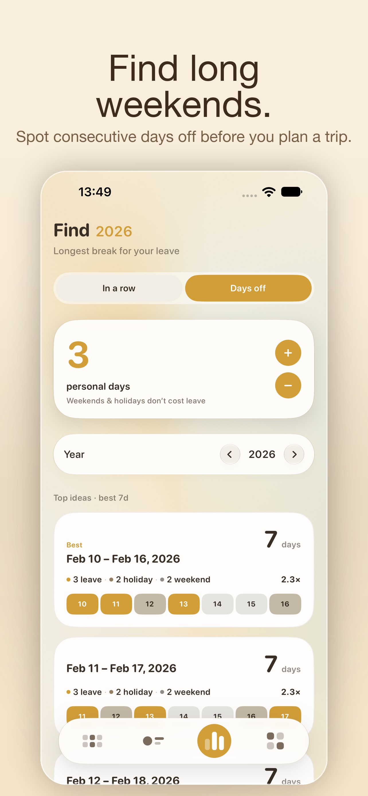 Screenshot 2 of Calenday: Holidays & Free Days