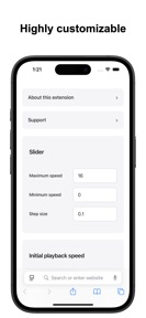 Change Video Speed for Safari screenshot