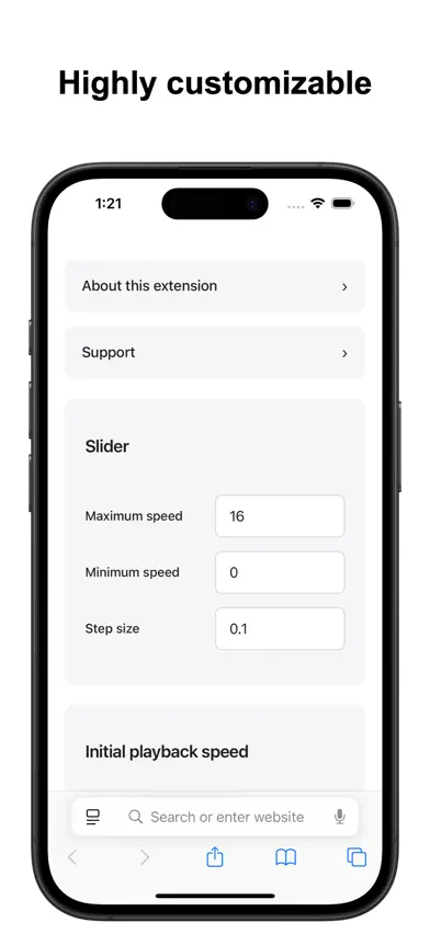 Change Video Speed for Safari screenshot 3